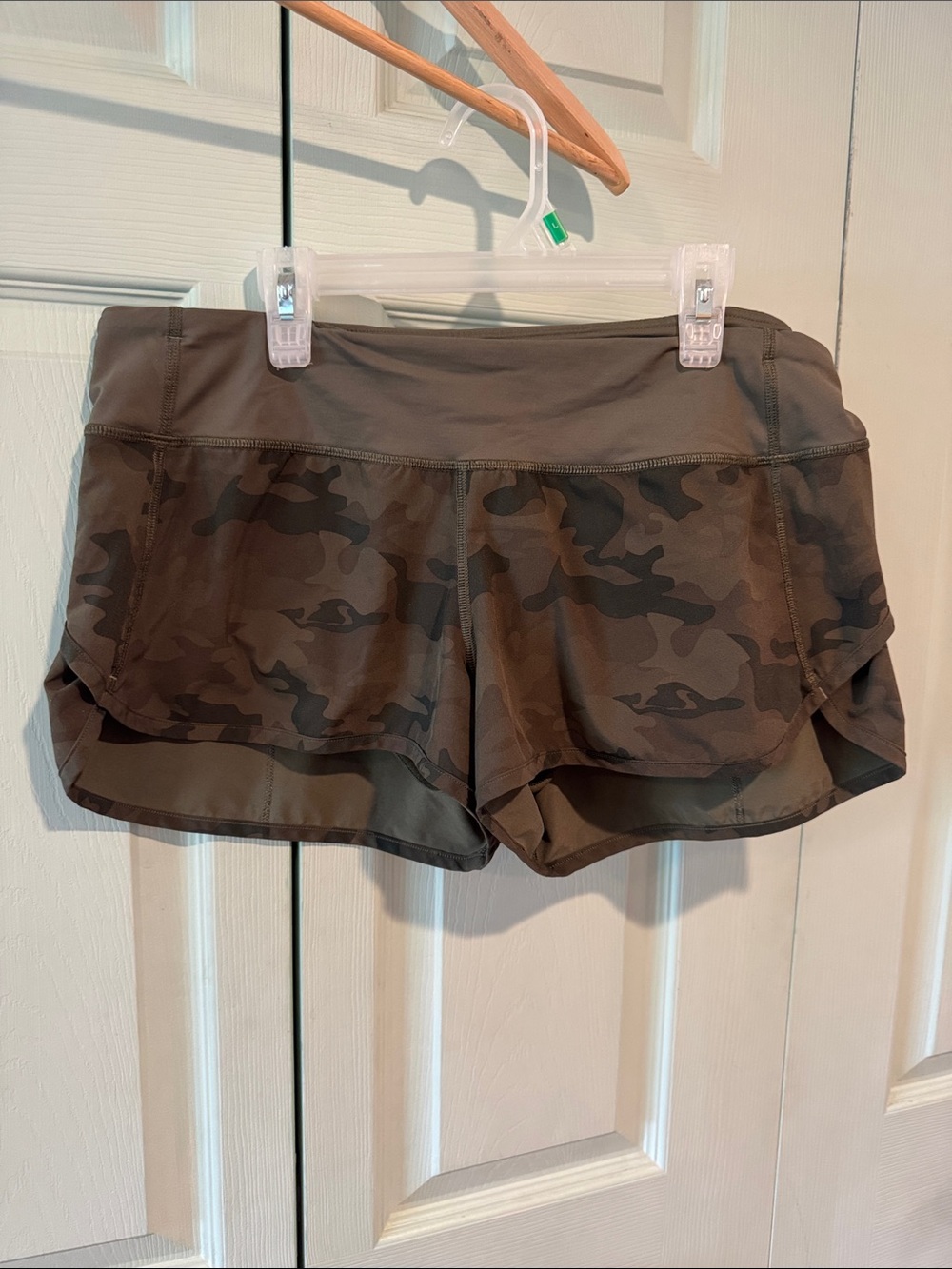 lululemon athletica Olive Camo Athletic Shorts